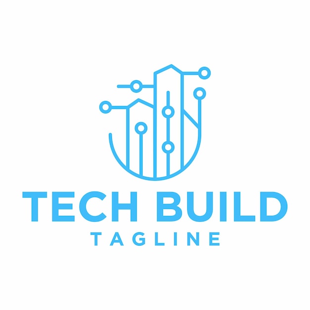 Modern Line Art Building-logo-ontwerp