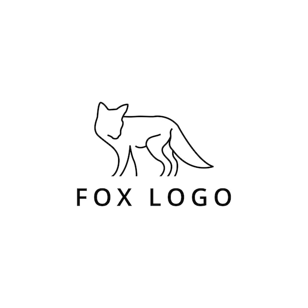 Вдохновение для дизайна логотипа Fox Modern Line art