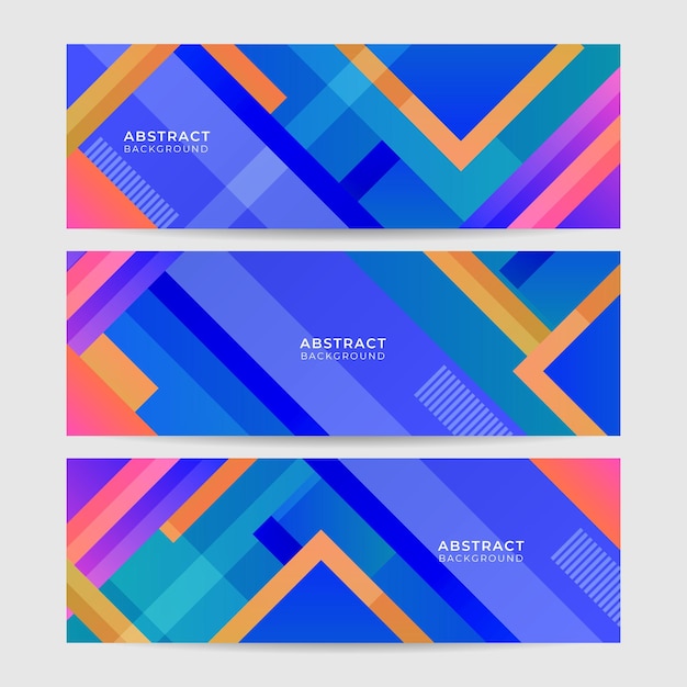 Modern Line gradient purple colorful Abstract design banner