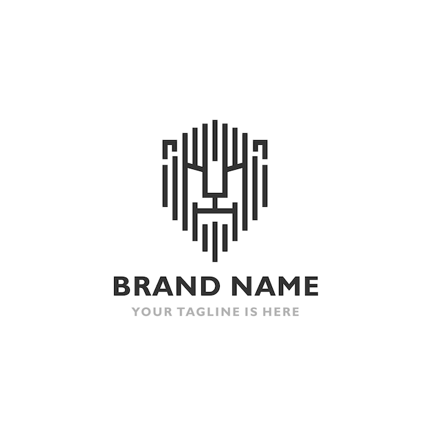 Vector modern lion head symbol vector icon logo template