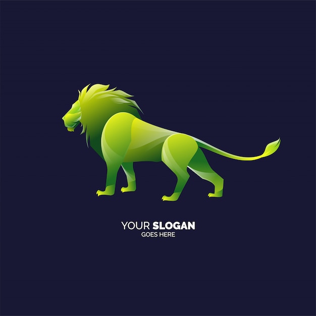 Vector modern lion logo template