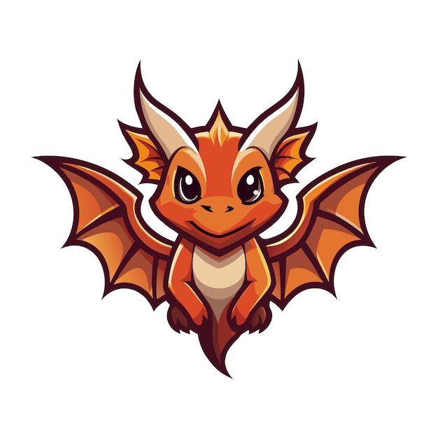 Vector modern little dragon logo illustration