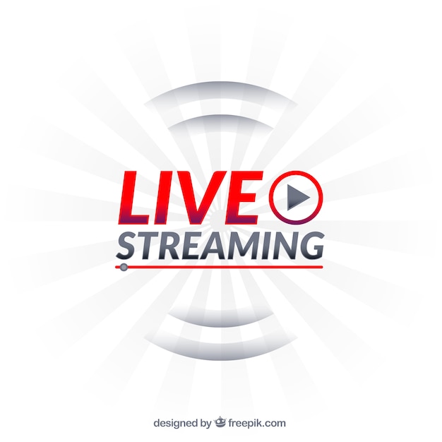 Modern live streaming icon with flat design