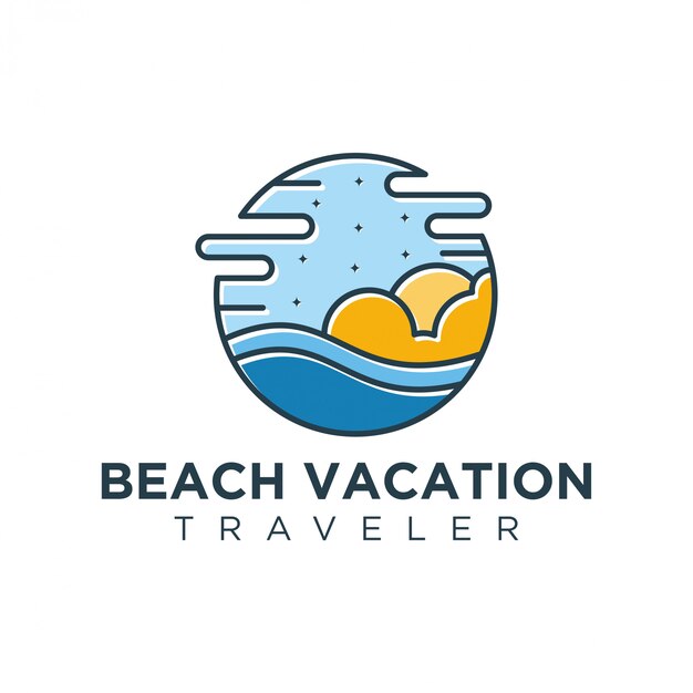 Modern logo for beach and outdoor recreation