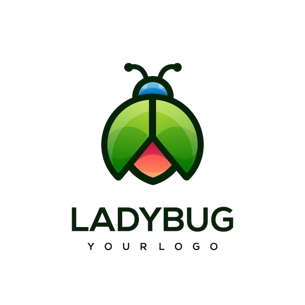 Modern logo colorful ladybug design template