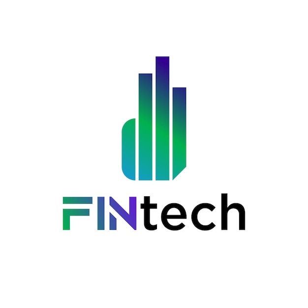 Vector modern logo concept for fintech and digital finance industry