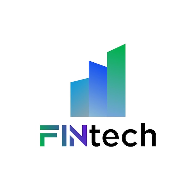 Modern logo concept for fintech and digital finance industry