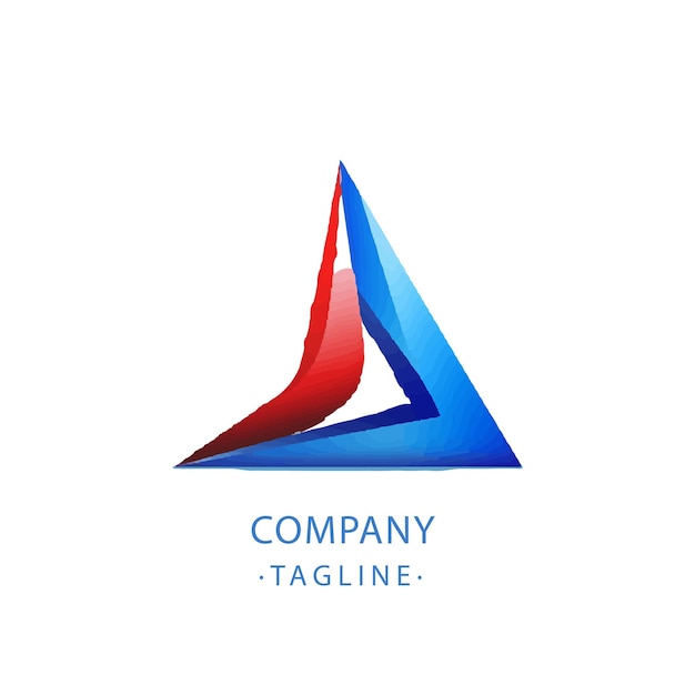 modern logo design of abstract triangle swoosh triangle agency travel icon logo illustration