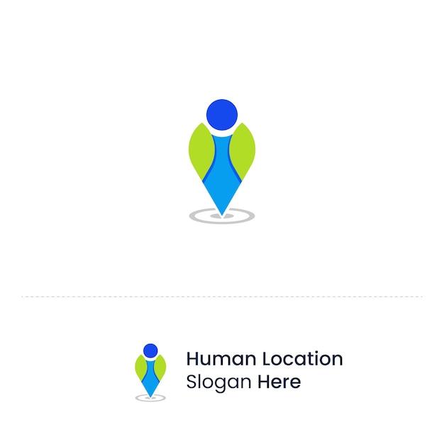 Modern logo design concept, human location