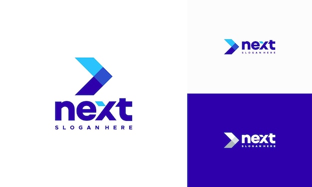 Modern next logo designs concept vector arrow logo designs concept