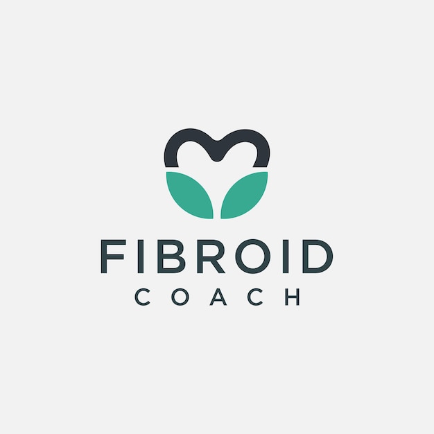 modern logo fibroid coach design template elements