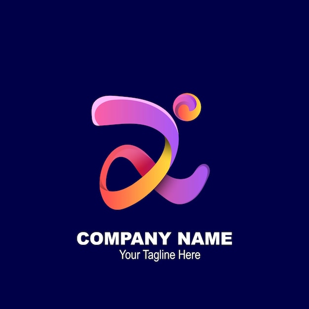 modern logo gradient colorful style template or icon of abstract for business industry