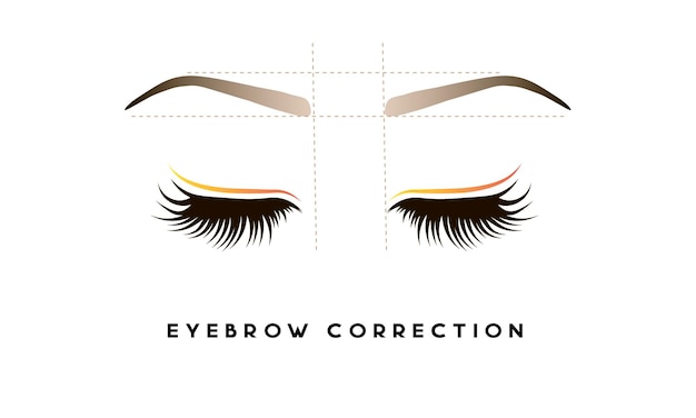modern logo for makeup artists. eye icon with eyebrow correction