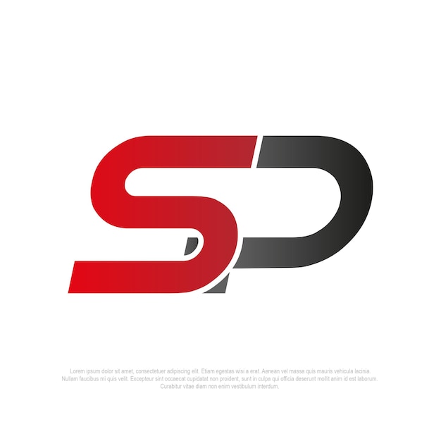 Modern logo monogram company SP