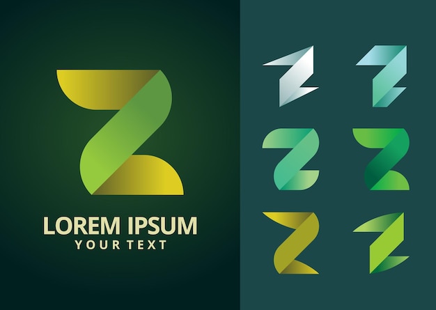 Modern logo ontwerp gradatie mod vector premium z shapejpg