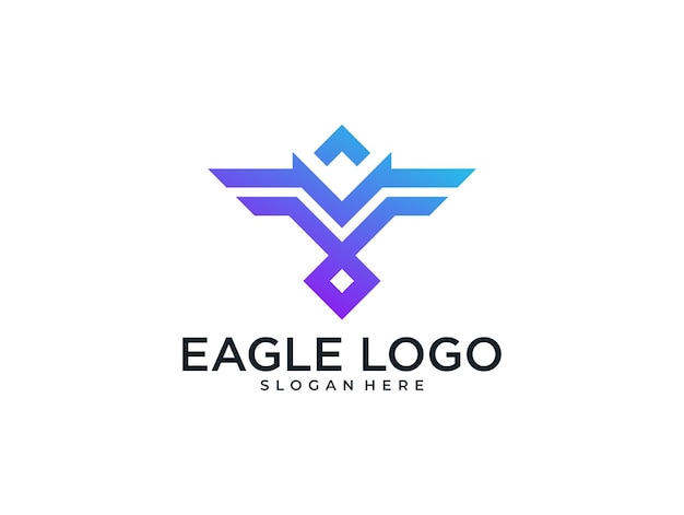 Modern logo-ontwerp met adelaartechnologie