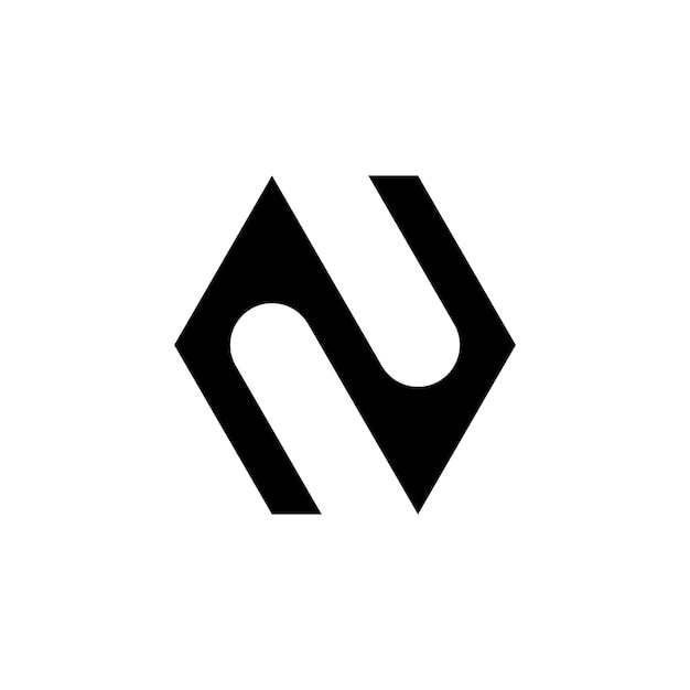 Vector modern logo-ontwerp met de letter n