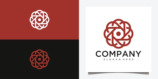 Modern logo-ontwerp met ornament vectorafbeelding