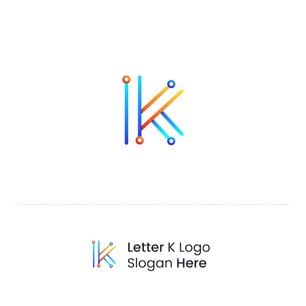 Modern logo-ontwerpconcept, letter K-logo