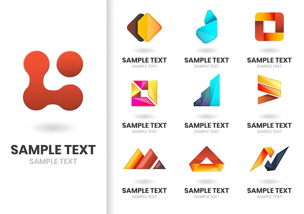 modern logo set