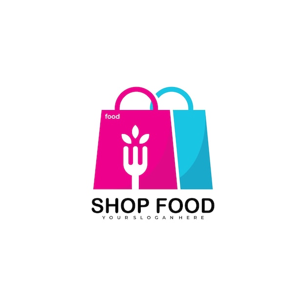 Premium Vector | Modern logo shop food cute