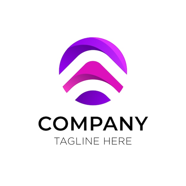 Modern logo with gradient style for company and business