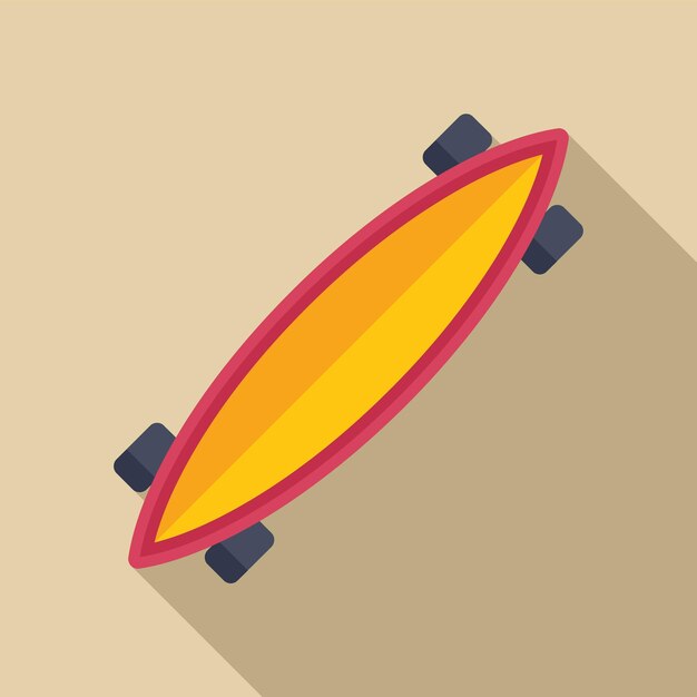 Modern longboard skateboard deck lying on the ground