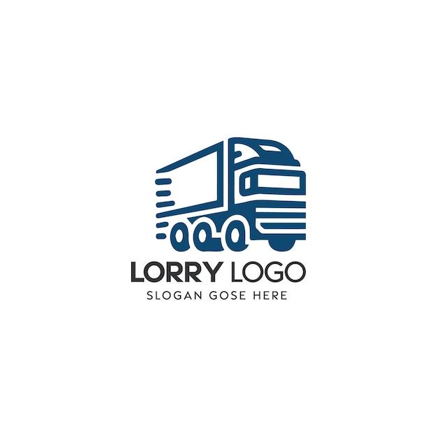 Modern Lorry Logo Design Featuring Abstract Truck Illustration and Text