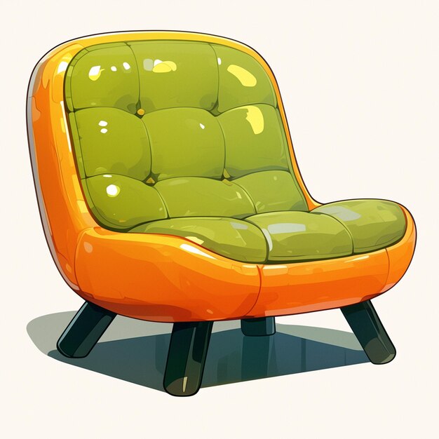 Vector modern lounge chair with armrest