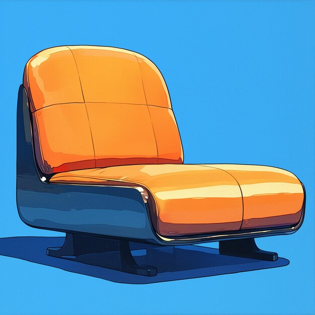 Vector modern lounge chair with armrest