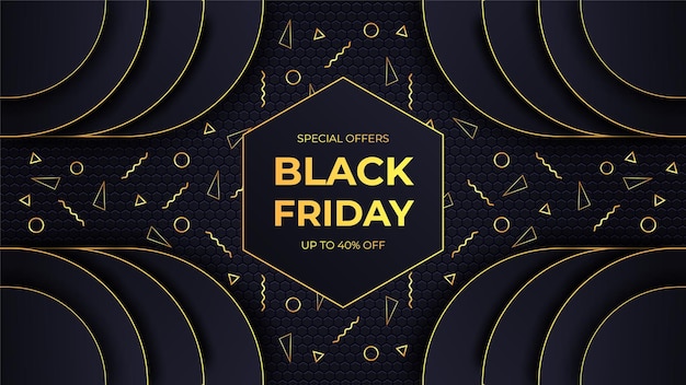 Modern luxe black friday-verkoopconcept