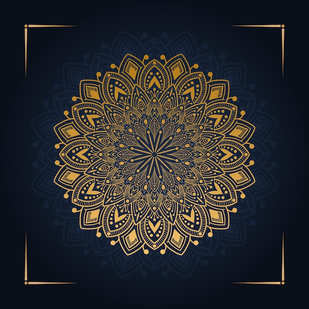 Modern luxe mandala-ontwerp premium vector