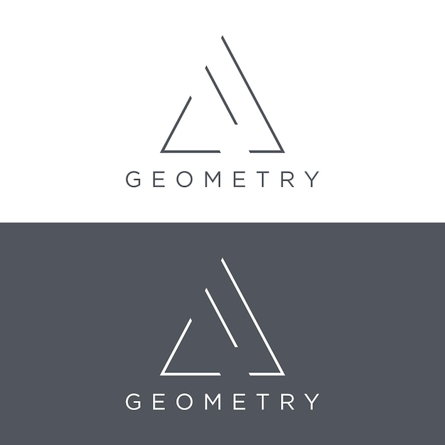 Vector modern and luxurious geometric triangle abstract logo element logo for business brand and company