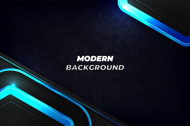 Modern luxury background black and blue with element