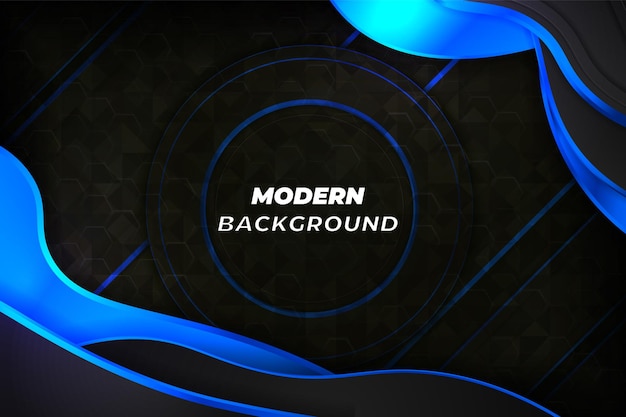 Modern luxury background black and blue with element