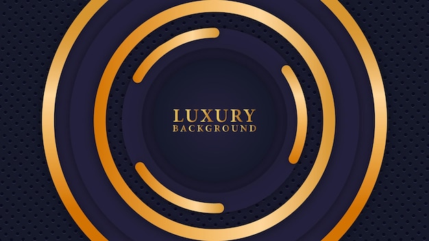 Premium Vector | Luxury black background with golden element decoration