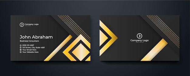 Vector modern luxury black and gold business card design template modern business card creative and clean business card template luxury business card design template vector illustration