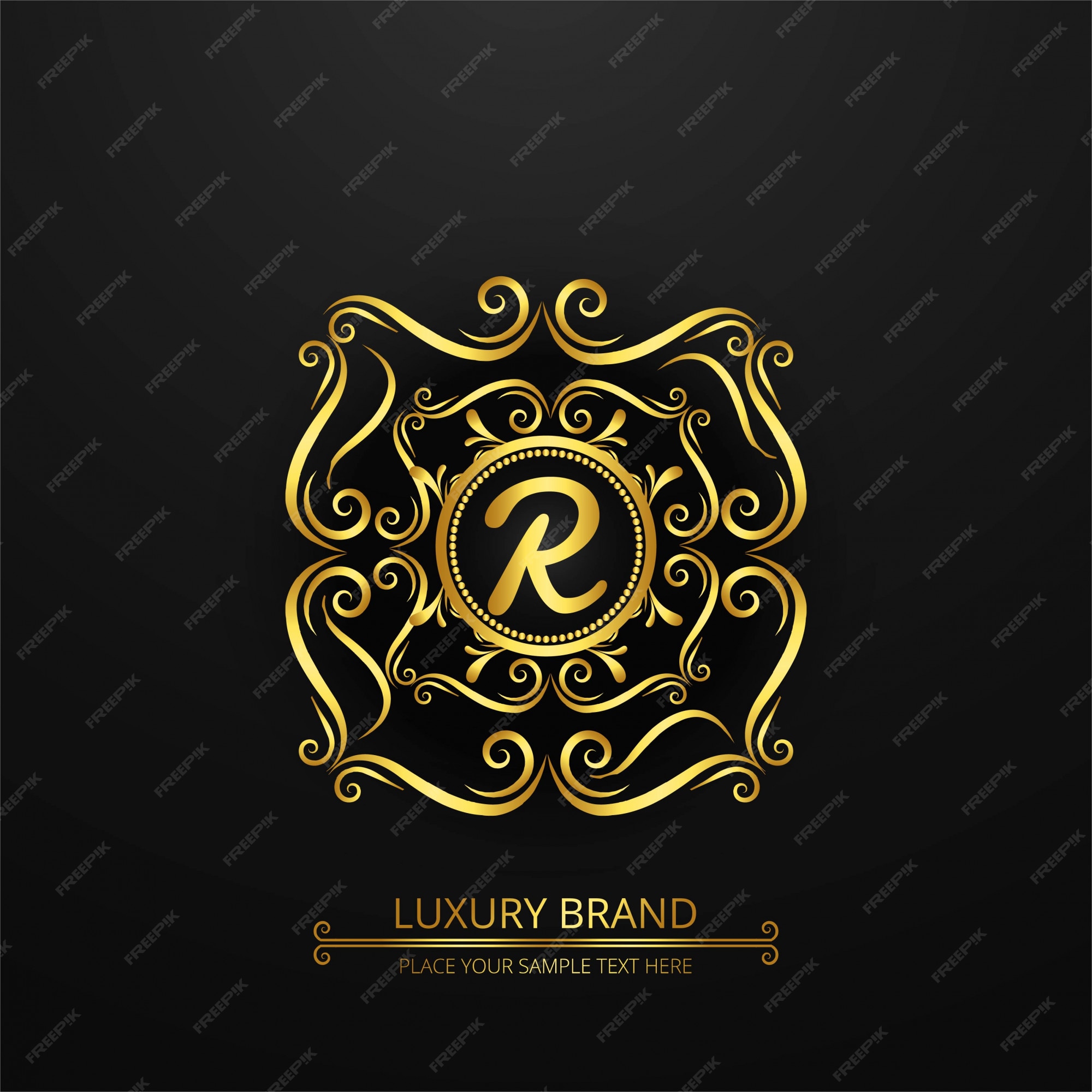 Premium Vector  Modern luxury brand logo background