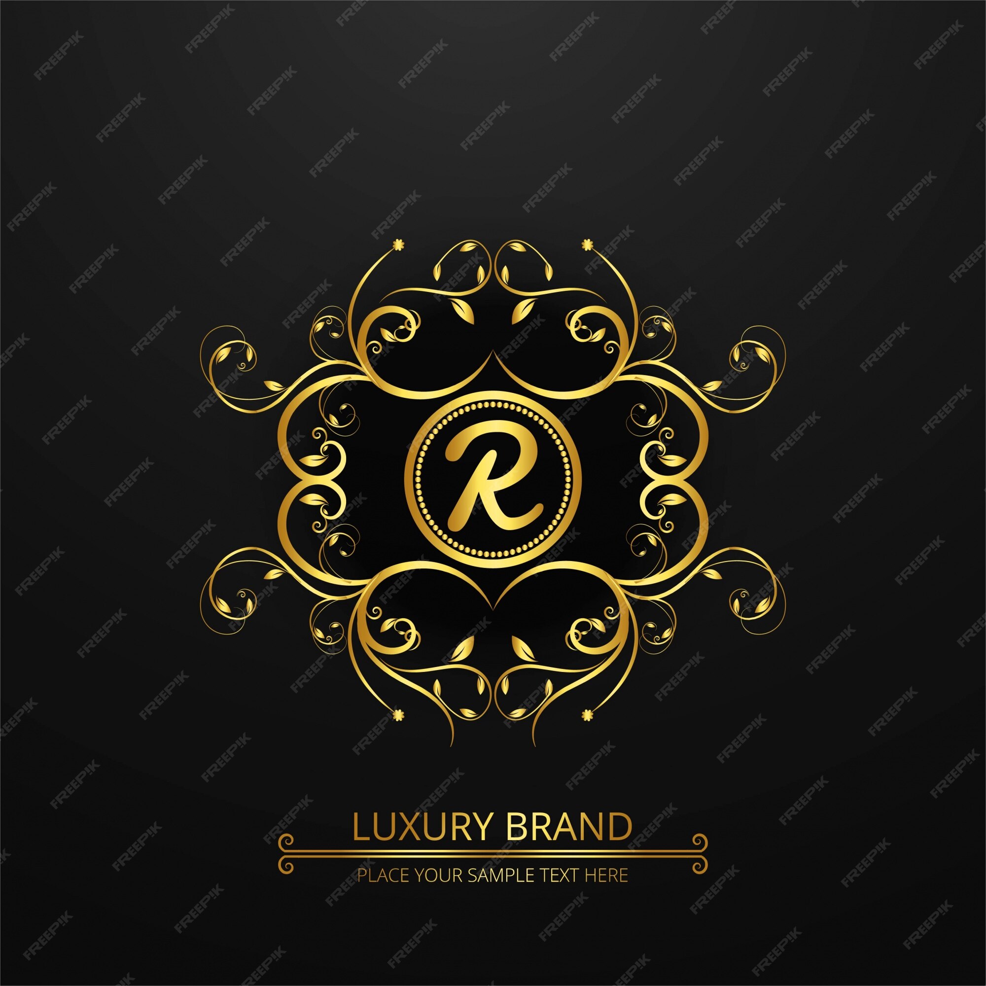 Premium Vector  Modern luxury brand name design