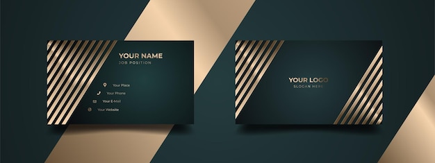 Modern luxury business card print template design Inspiration from the abstract Contact card