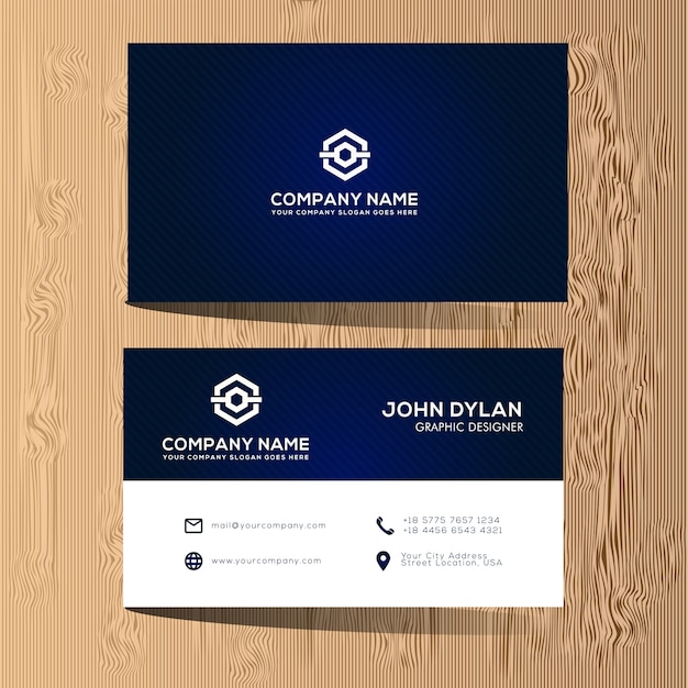 Modern and luxury business card template premium