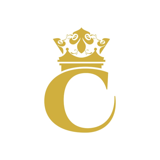 Modern and luxury crown letter design logo