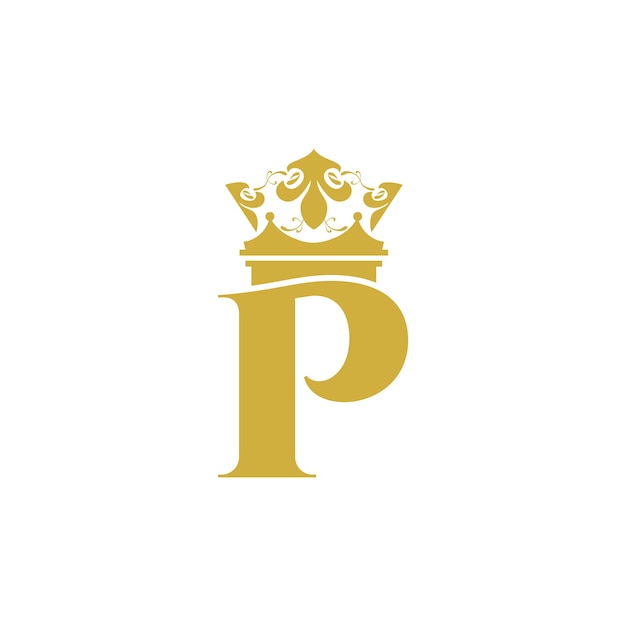 Modern and luxury crown letter design logo