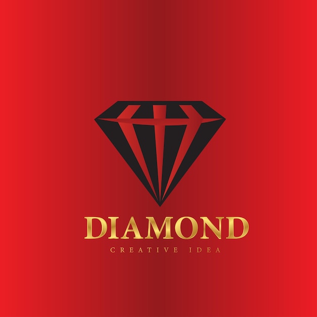 Современный дизайн логотипа Luxury Dimond