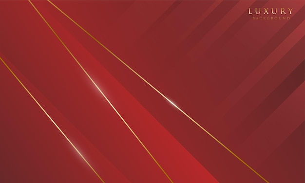 Modern luxury elegant diagonal abstract golden line with red shade background and light effect