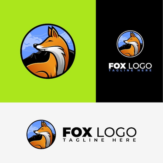 modern and luxury fox logo template