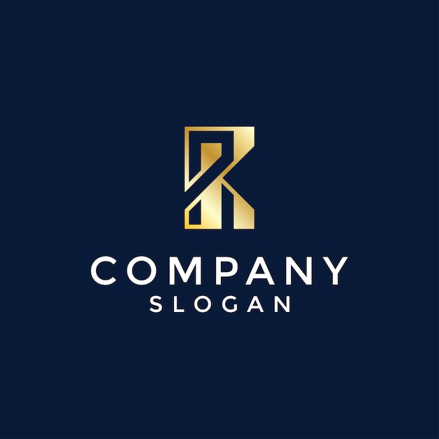 Modern and luxury initial letter KP or PK monogram logo