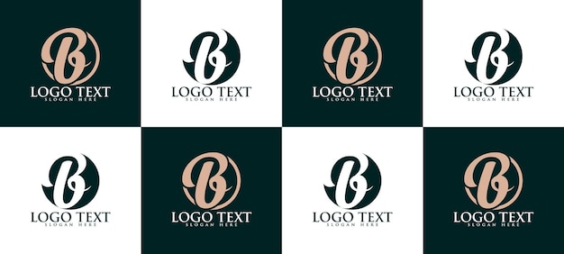 Modern luxury letter b logos