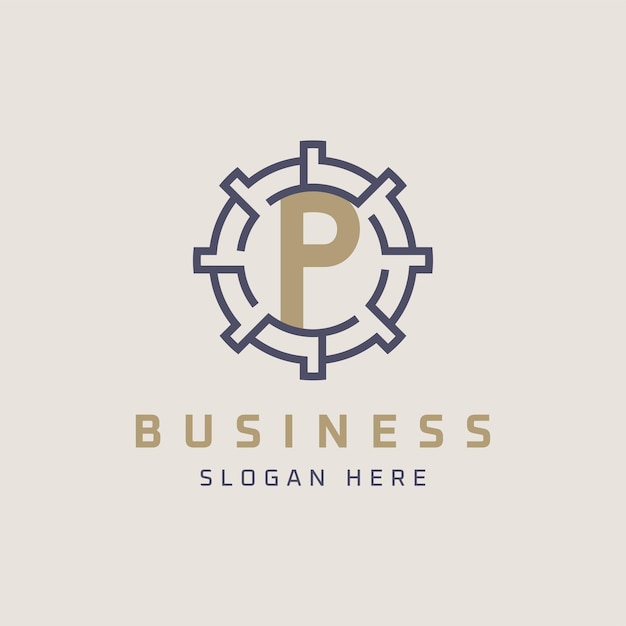 Modern and Luxury Letter P Logo Design Minimal Universal P Icon