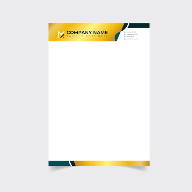 modern luxury letterhead business pad design template